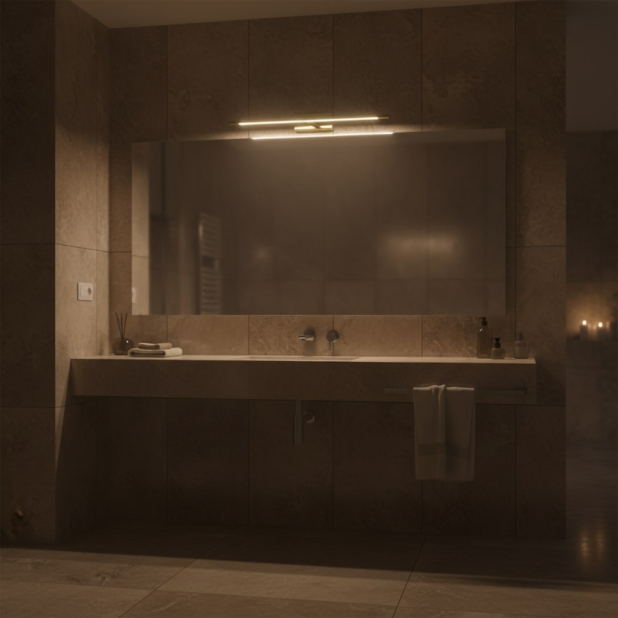 Éclairage pour miroir de salle de bains LED KLIMT LED/12W/230V 3000/4000/6000K 60 cm IP44 doré