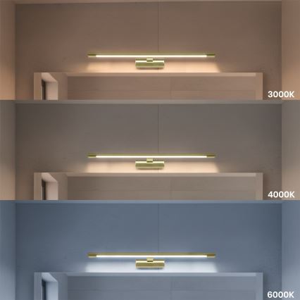 Éclairage pour miroir de salle de bains LED KLIMT LED/12W/230V 3000/4000/6000K 60 cm IP44 doré