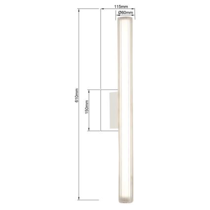 Éclairage LED pour miroir de salle de bains LINEA LED/12W/230V 3000/4000/6000K IP44 61 cm blanc