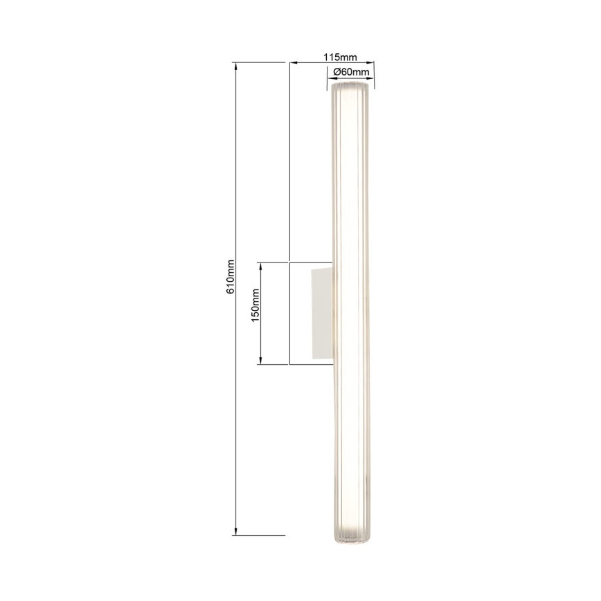 Éclairage LED pour miroir de salle de bains LINEA LED/12W/230V 3000/4000/6000K IP44 61 cm blanc