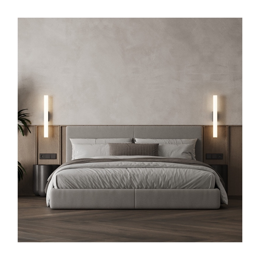 Éclairage LED pour miroir de salle de bains LINEA LED/12W/230V 3000/4000/6000K IP44 61 cm noir