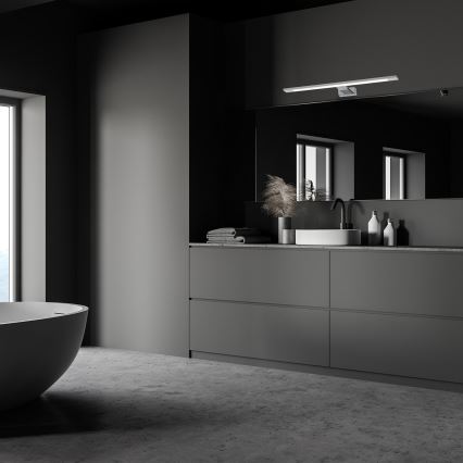Éclairage pour miroir de salle de bains SHINE LED/12W/230V 60 cm IP44 chromé brillant
