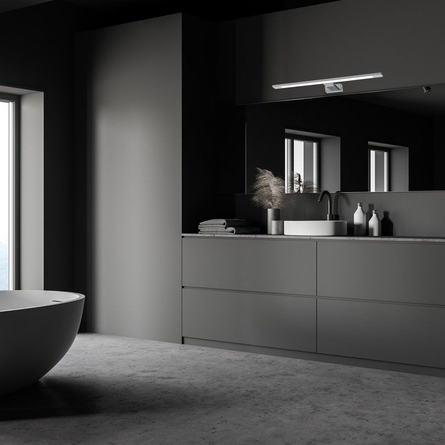 Éclairage pour miroir de salle de bains SHINE LED/12W/230V 60 cm IP44 chromé brillant