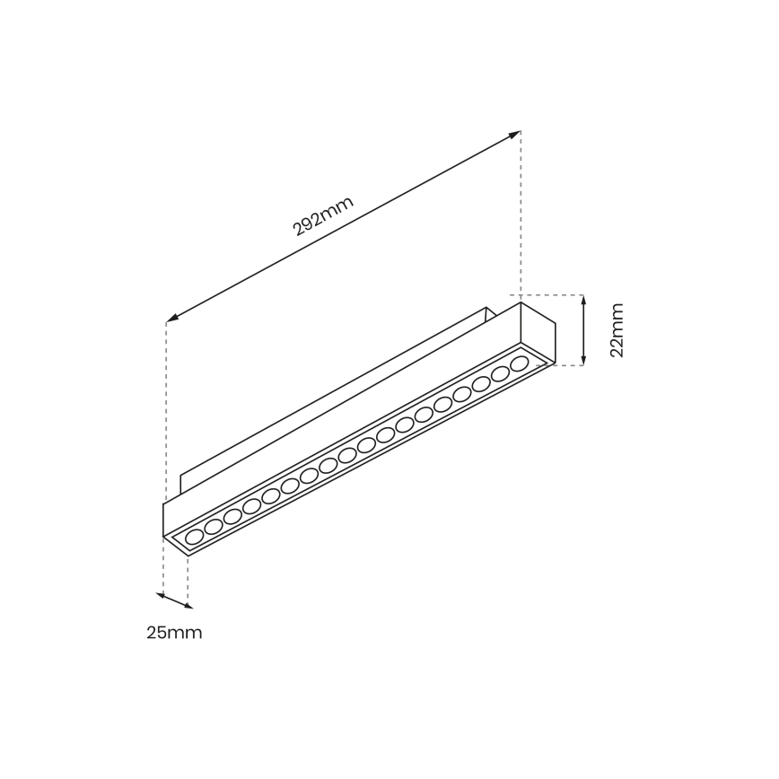 Éclairage pour système de rail MAGNETIC TRACK LED/18W/48V 4000K