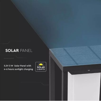 Éclairage solaire avec détecteur SAMSUNG CHIP LED/2W/3,7V IP65 2600 mAh