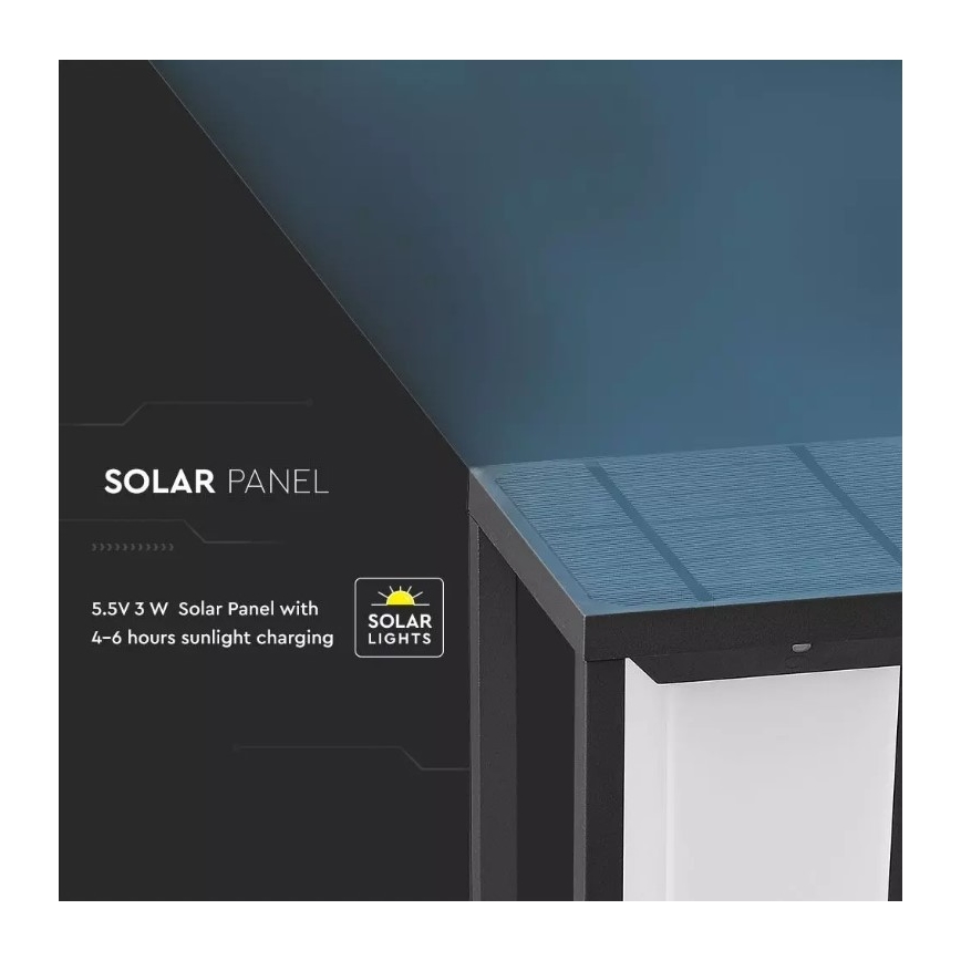 Éclairage solaire avec détecteur SAMSUNG CHIP LED/2W/3,7V IP65 2600 mAh