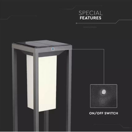 Éclairage solaire avec détecteur SAMSUNG CHIP LED/2W/3,7V IP65 2600 mAh