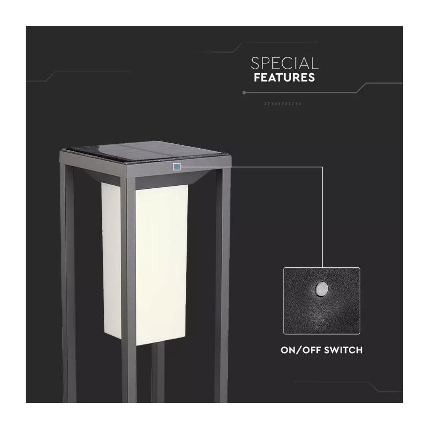 Éclairage solaire avec détecteur SAMSUNG CHIP LED/2W/3,7V IP65 2600 mAh