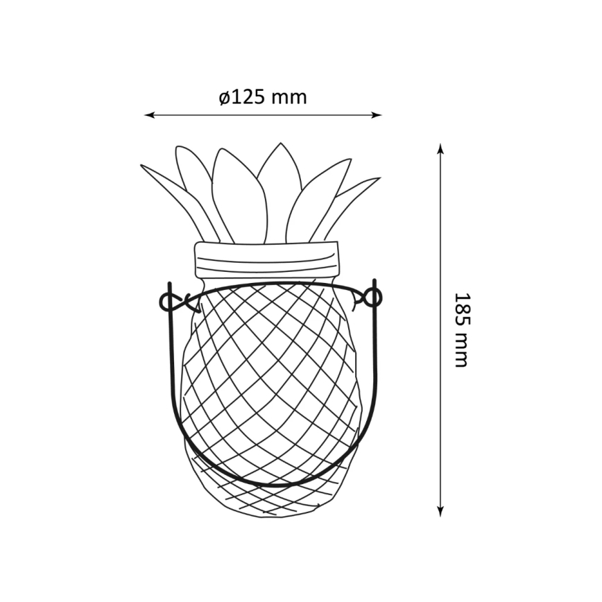 Éclairage solaire JAR LED/1,2V 150 mAh IP44 ananas