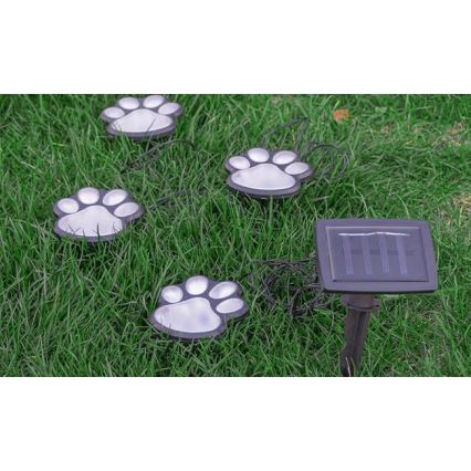 Éclairage solaire LED/0,14W/2V 600 mAh IP44 tlapky
