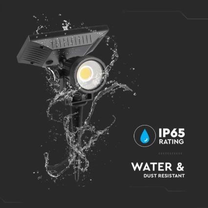 Éclairage solaire LED SPIKE LED/2W/5,5V IP65 4000K 1200 mAh