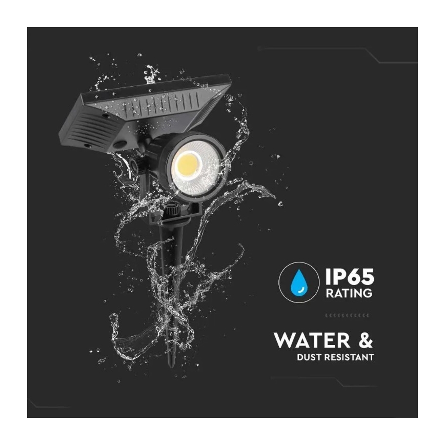 Éclairage solaire LED SPIKE LED/2W/5,5V IP65 4000K 1200 mAh