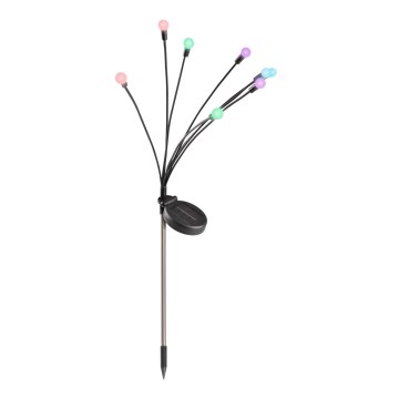 Éclairage solaire RGB FIORINI 8xLED/1,2V 600 mAh IP44 noir