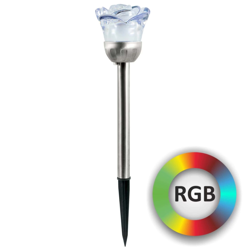 Éclairage solaire RGB ROSE LED/1,2V 100 mAh IP44
