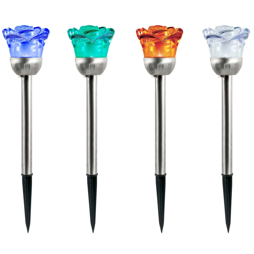 Éclairage solaire RGB ROSE LED/1,2V 100 mAh IP44