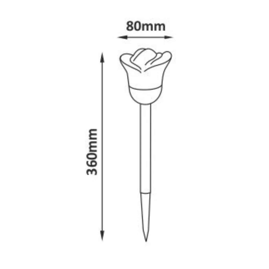 Éclairage solaire RGB ROSE LED/1,2V 100 mAh IP44