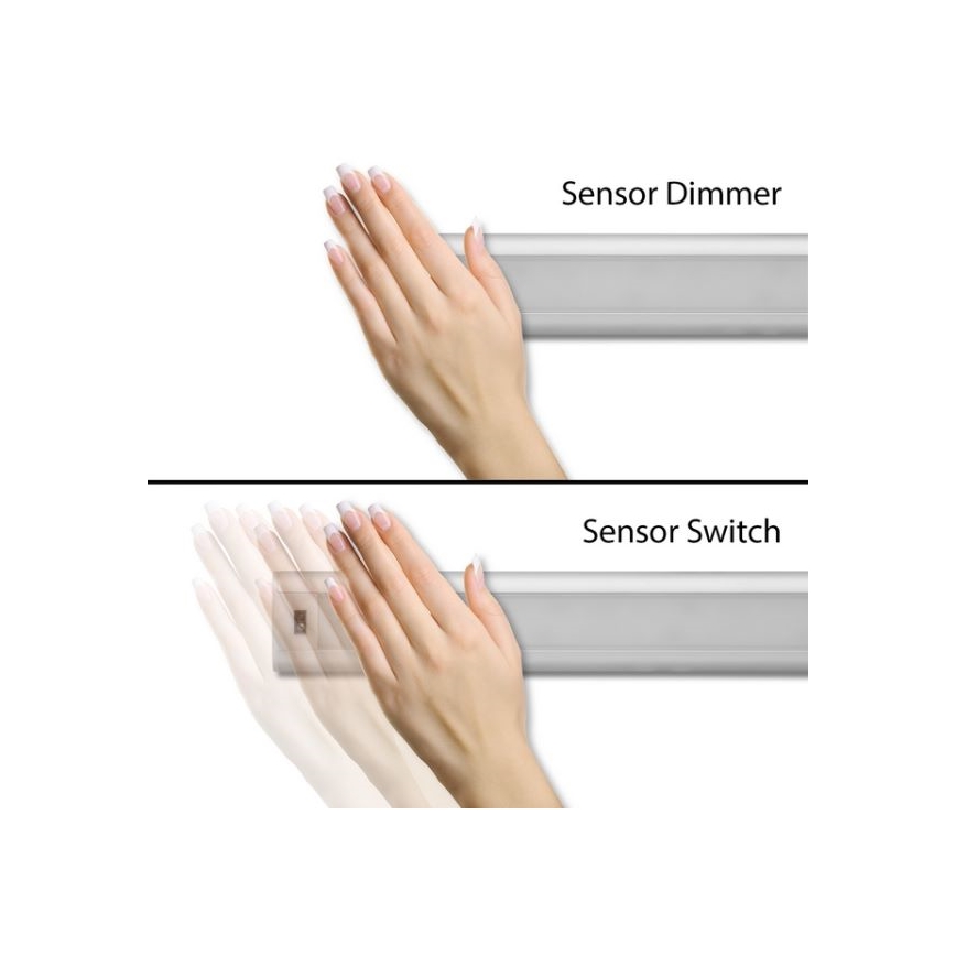 Éclairage sous meuble de cuisine à intensité variable avec détecteur LED/5W/12/230V