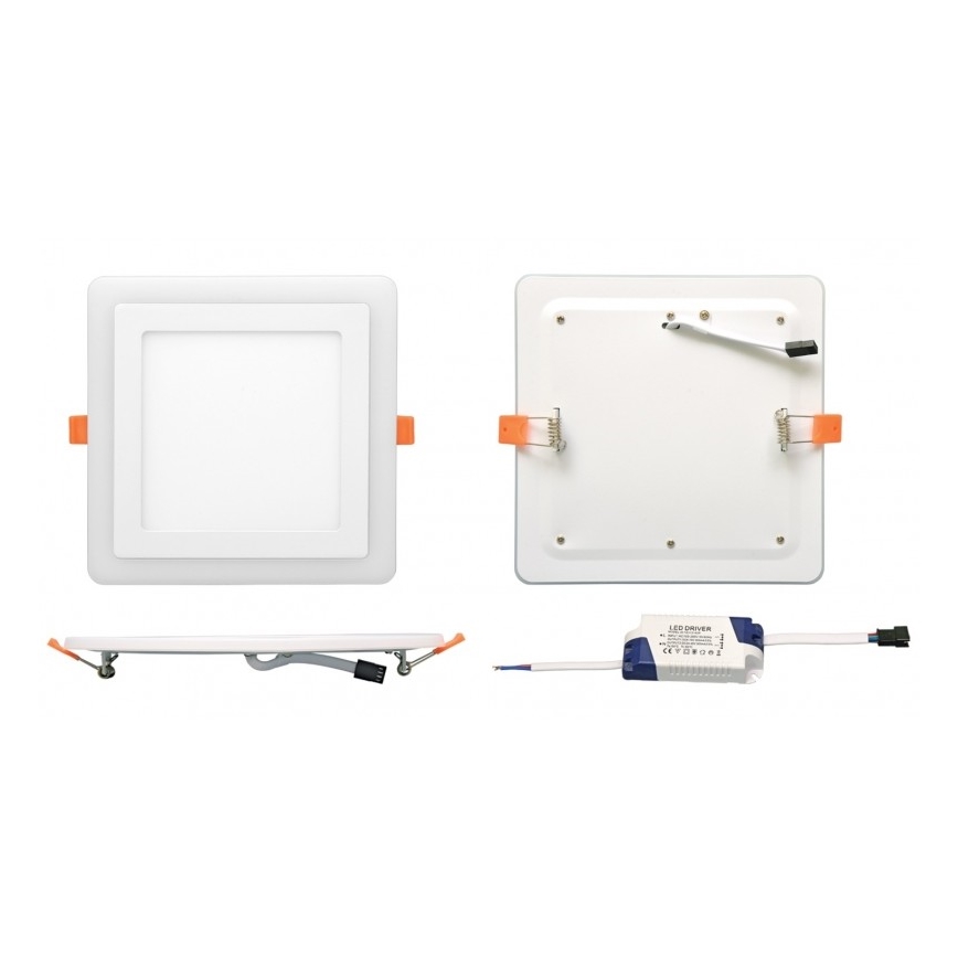 Ecolite DUO-S12W - Spot encastrable LED DUO LED/12W/230V + LED/4W