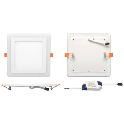 Ecolite DUO-S18W - Spot encastrable LED DUO LED/18W/230V + LED/6W