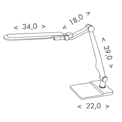 Ecolite LBL1207-CR - Lampe de table LED dimmable MATRIX LED/10W/230V