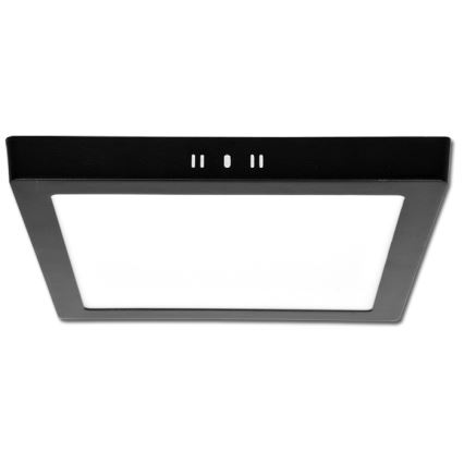 Plafonnier RAFA LED/12W/230V 3000/4000/6000K 17x17 cm noir