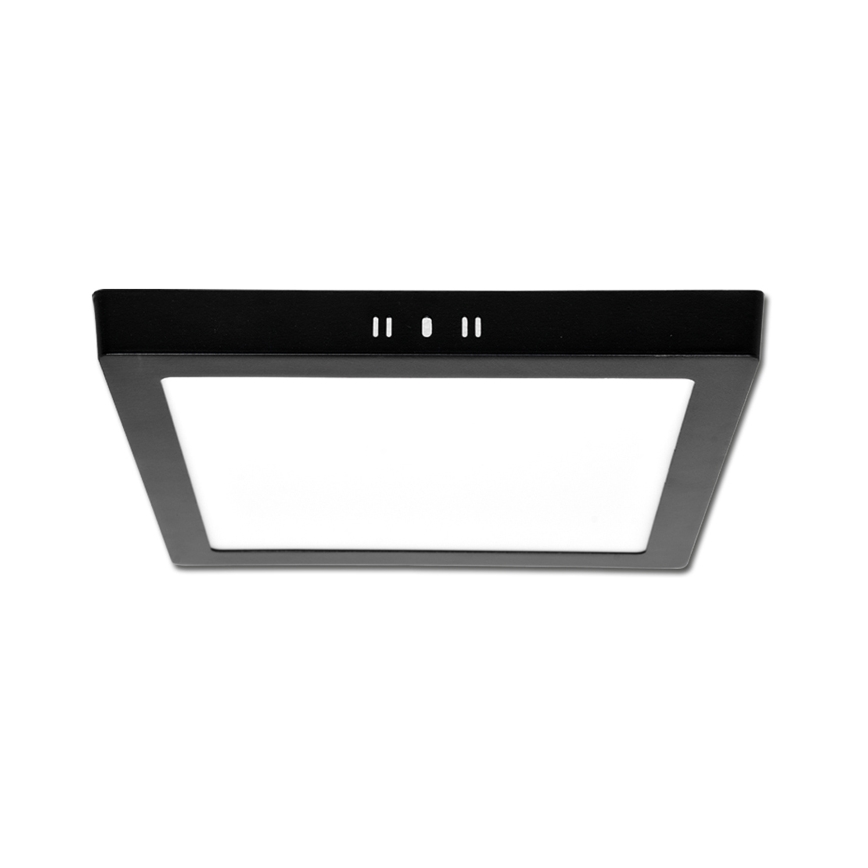 Plafonnier RAFA LED/12W/230V 3000/4000/6000K 17x17 cm noir