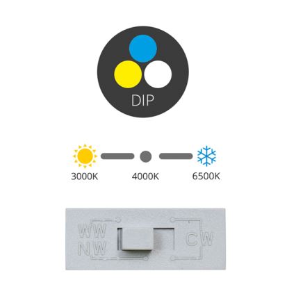 Spot encastrable de salle de bain TONY LED/24W/230V 3000/4000/6500K 17x17 cm IP44 blanc