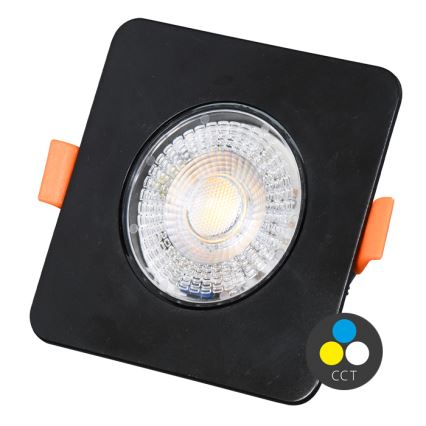 Spot encastrable à intensité variable KENT LED/3/5/7W/230V3000/4000/6000K 9x9 cm noir