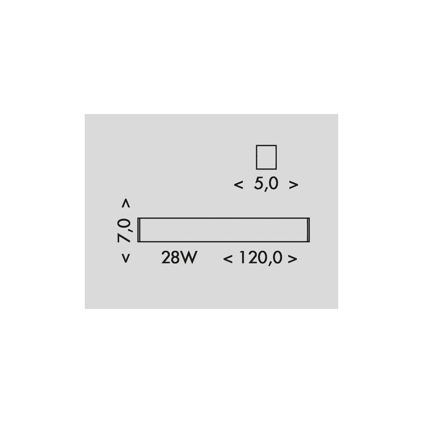 Plafonnier DONAR LED/28W/230V 4000K 120 cm noir