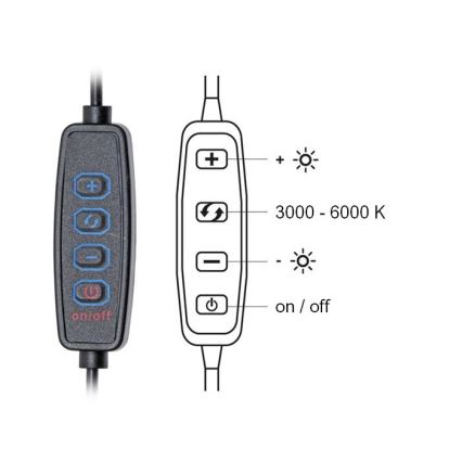 Lampe de table à intensité variable LIPA LED/10W/230V 3000-6000K blanc