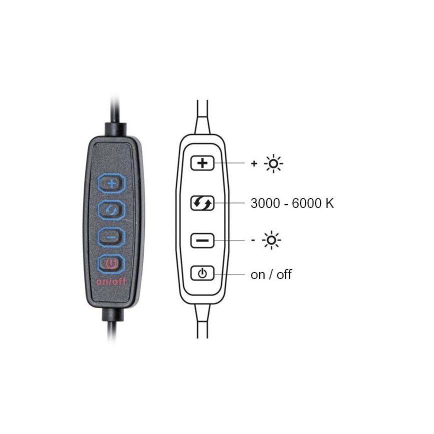 Lampe de table à intensité variable PRIM LED/10W/230V 3000-6000K noir