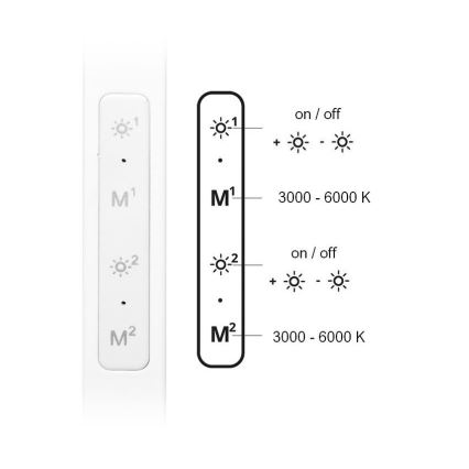 Lampe de table à intensité variable SPACE LED/8W + LED/11W/230V 3000-6000K blanc