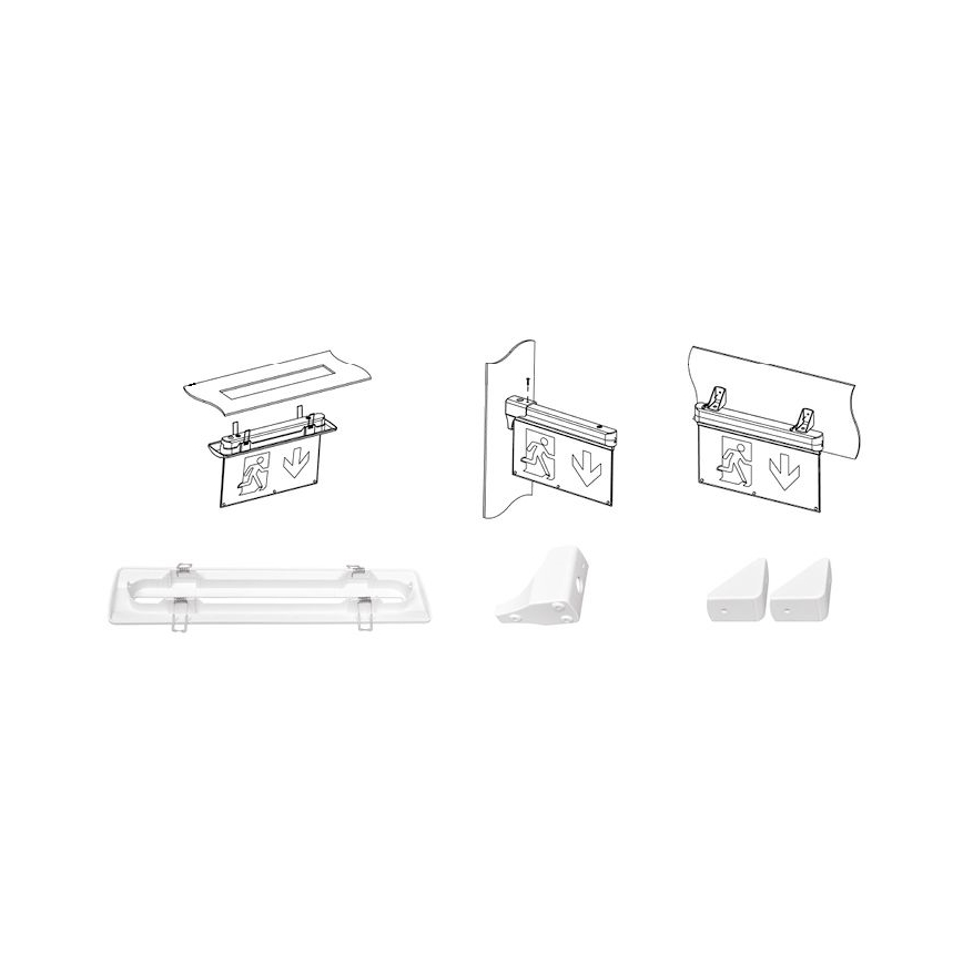 Bloc de secours ALPHA LED/2,7W/230V 6000K 800 mAh