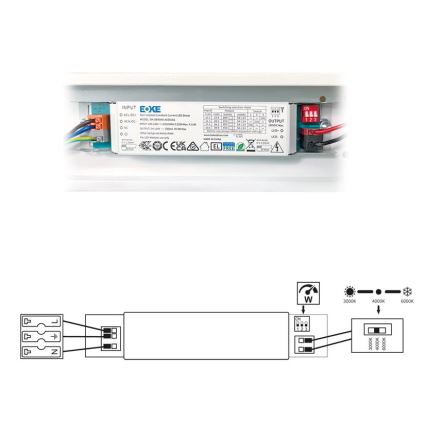 Lampe fluorescente VELO LED/11/15/20W/230V 3000/4000/6000K 60 cm blanc