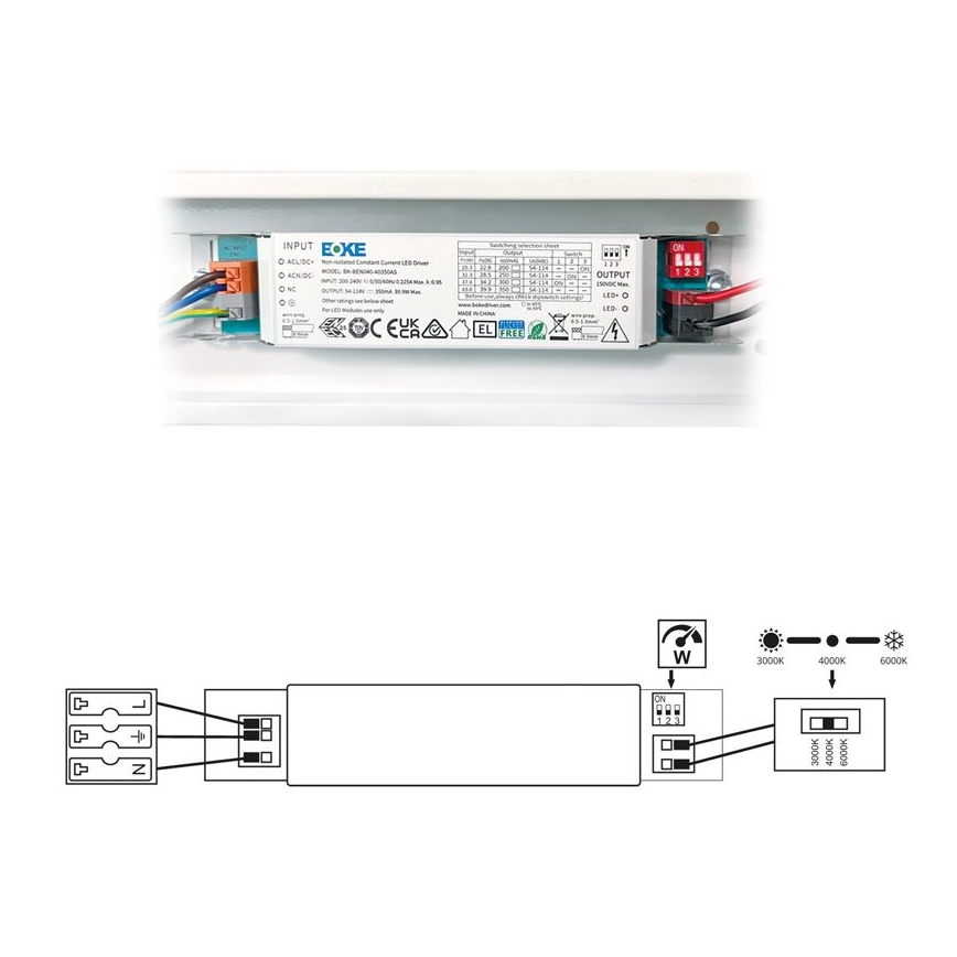 Lampe fluorescente VELO LED/36/48/60W/230V 3000/4000/6000K 150 cm blanc