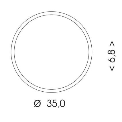 Plafonnier extérieur MARTIN LED/25W/230V 3000/4000K d. 35 cm IP65 blanc