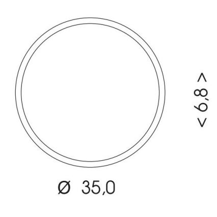 Plafonnier extérieur avec détecteur MARTIN LED/25W/230V 3000/4000K d. 35 cm IP65 blanc