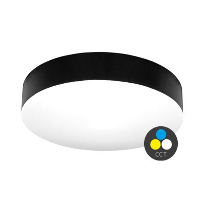 Plafonnier salle de bain MAKARON LED/24W/230V 3000/4000/6000K d. 30 cm IP44 noir