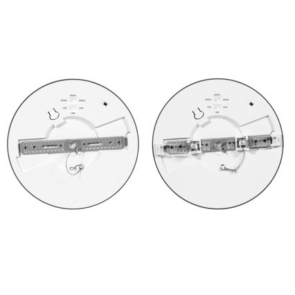 Spot encastrable à intensité variable avec détecteur LEXA LED/12/18/24W/230V 3000/4000/6000K d. 30 cm noir