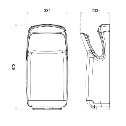EcoStep 10005 - Sèche-mains R1.1 750/1000W/230V blanc nacré