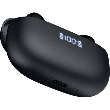 Écouteurs sans fil avec ANC+ENC 300 mAh + 2x 40 mAh noir