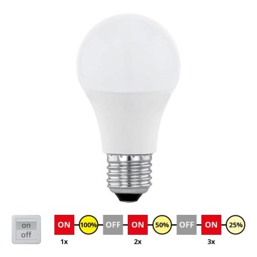 EGLO 11562 - Ampoule LED à intensité modulable E27/10W/230V - STEPDIMMING neutre