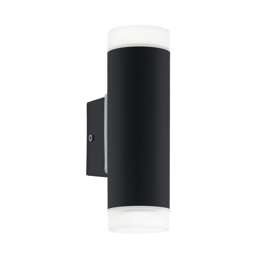 Eglo 13709 - Applique murale extérieure LED RIGA 2xGU10/4,6W/230V IP44 noire