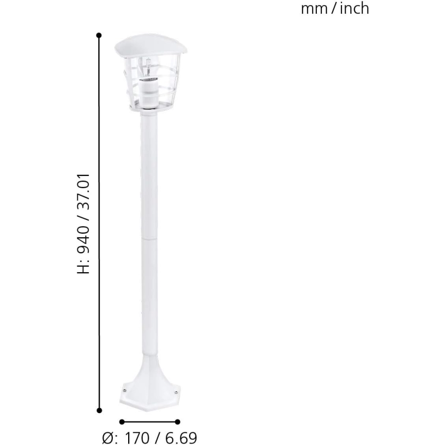 Eglo 18799 - Lampe d'extérieur ALORIA 1xE27/60W/230V IP44 blanche