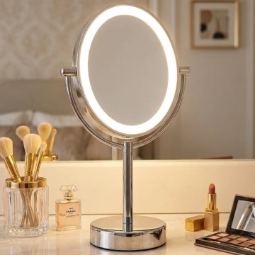Eglo 201598 - Miroir de maquillage avec éclairage LED LED/4W/4xAA IP65 chrome brillant