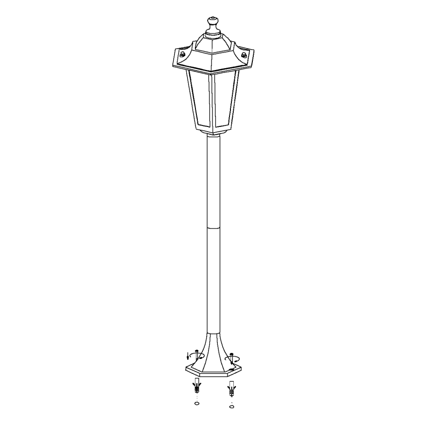 Eglo - Lampadaire extérieur 1xE27/60W/230V