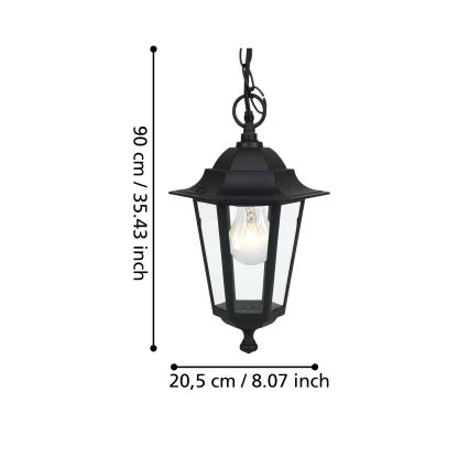 Eglo - Lampadaire extérieur 1xE27/60W