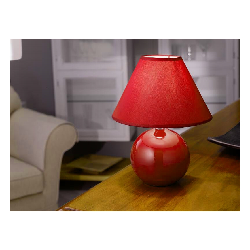 Eglo 23876 - lampe de table TINA 1xE14/40W/230V rouge