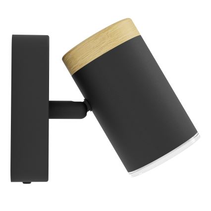 Eglo - Applique murale spot pour salle de bains 1xGU10/3W/230V IP44 noir/beige