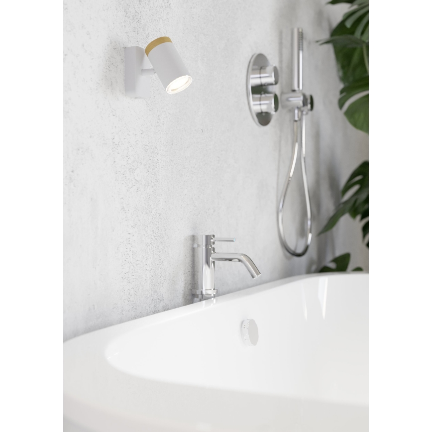 Eglo - Applique murale spot pour salle de bains 1xGU10/3W/230V IP44 blanc/beige